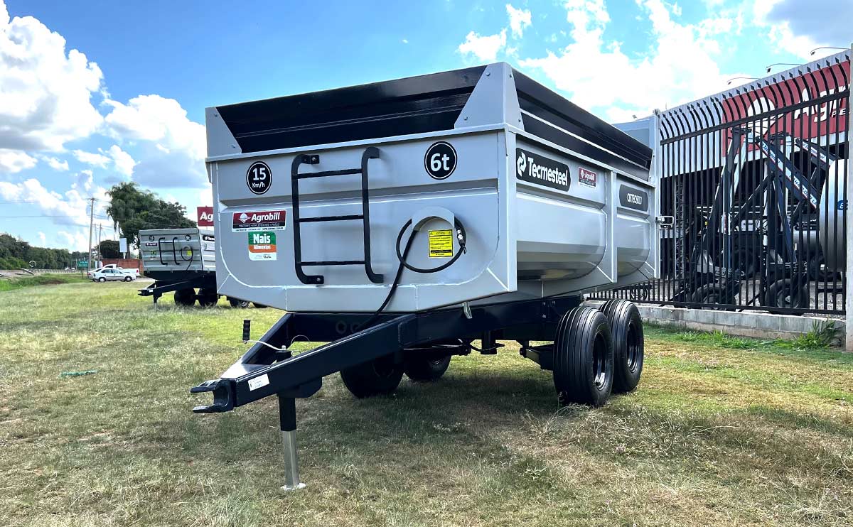 Carreta Agricola Basculante Cbtec 6000 Vagao- 7,5M³- Tandem- Com Pneus 11Lx15- Tecmesteel
