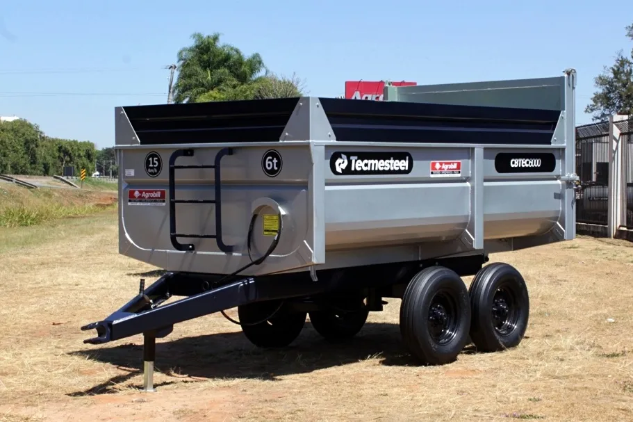 Carreta Agricola Basculante Cbtec 6000 7,5M³ A 9M³ Vagao 7.500 Litros Com Pneus 7.50X16- Tecmesteel
