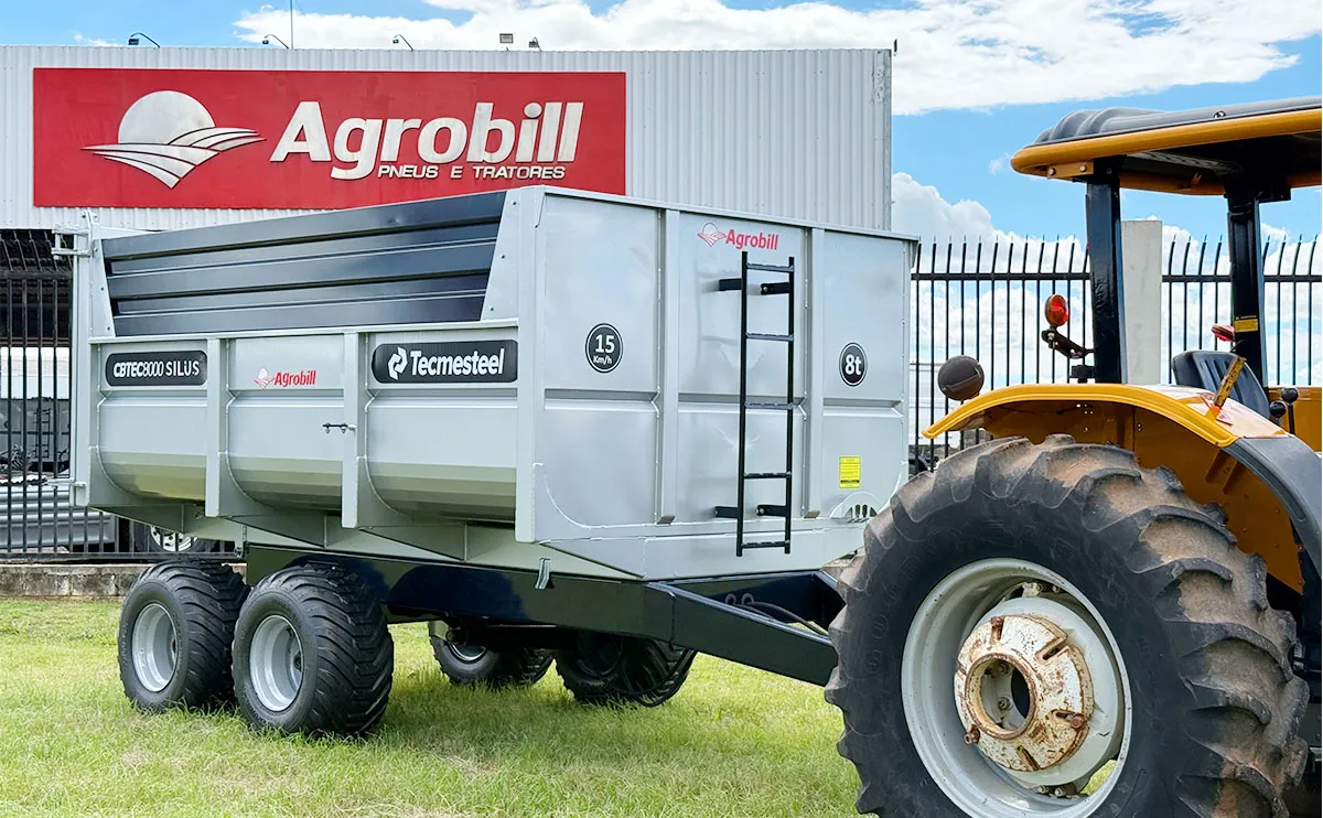 Carreta Agricola Basculante Cbtec 8000 Sillus- 10,5M³- Tandem- Com Pneus 400/60X15.5- Tecmesteel