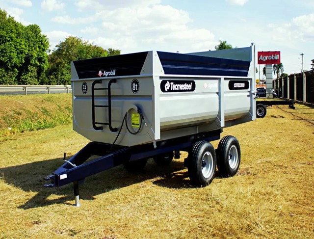 Carreta Agricola Basculante Cbtec 8000 Vagao 8,5M³- Tandem Com Pneus 11Lx15- Tecmesteel