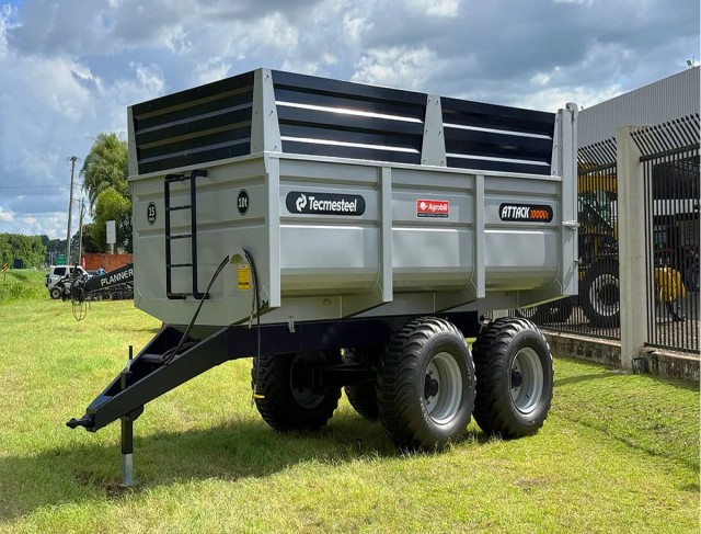 Carreta Agricola Basculante Cbtec 10000 Attack- 17M³- Tandem- Com Pneus 500/60X22.5- Tecmesteel