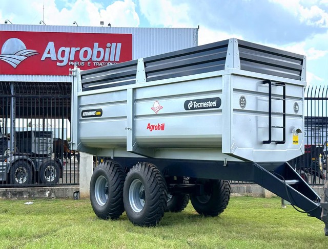 Carreta Agricola Basculante Cbtec 12000 Ultra Magnus 21M³ Tandem-Com Pneus 500/60X22.5- Tecmesteel