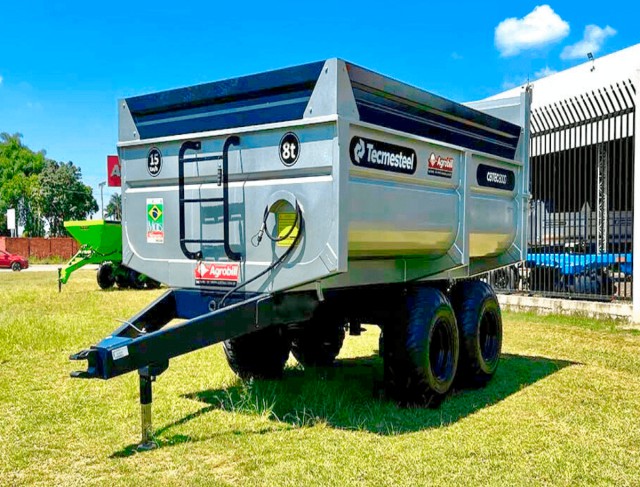 Carreta Agricola Basculante Cbtec 8000 Vagao- 8,5M³- Tandem- Com Pneus 400/60X15.5- Tecmesteel
